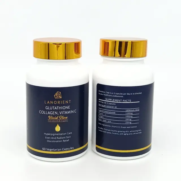 60 capsules glutathione, collagen and vitamin C for smooth and brighter skin Achieve radiant, smooth skin from within with our Glutathione, Collagen, and Vitamin - Image 2