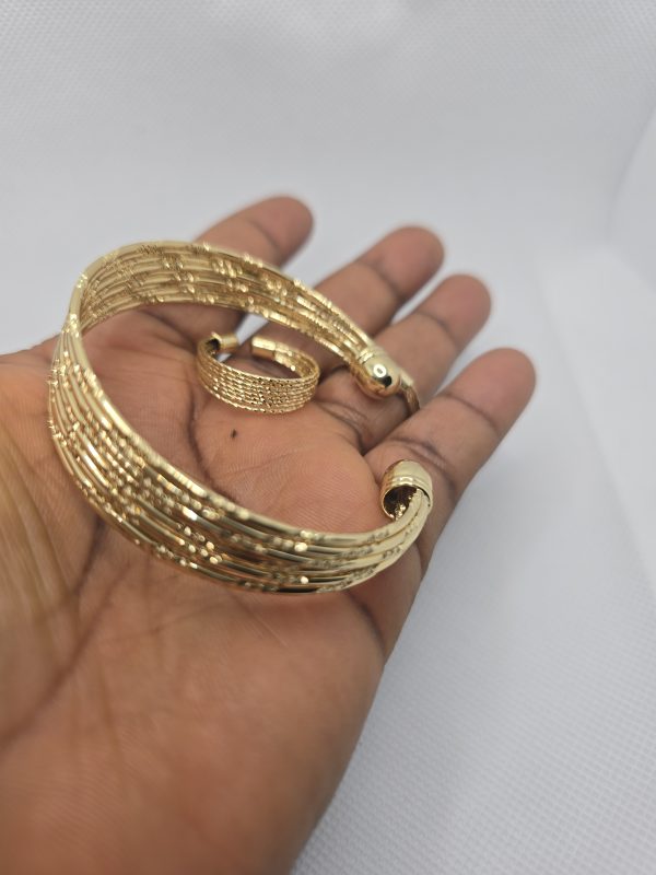 Gold plated bracelet and ring (Copy) - Image 2