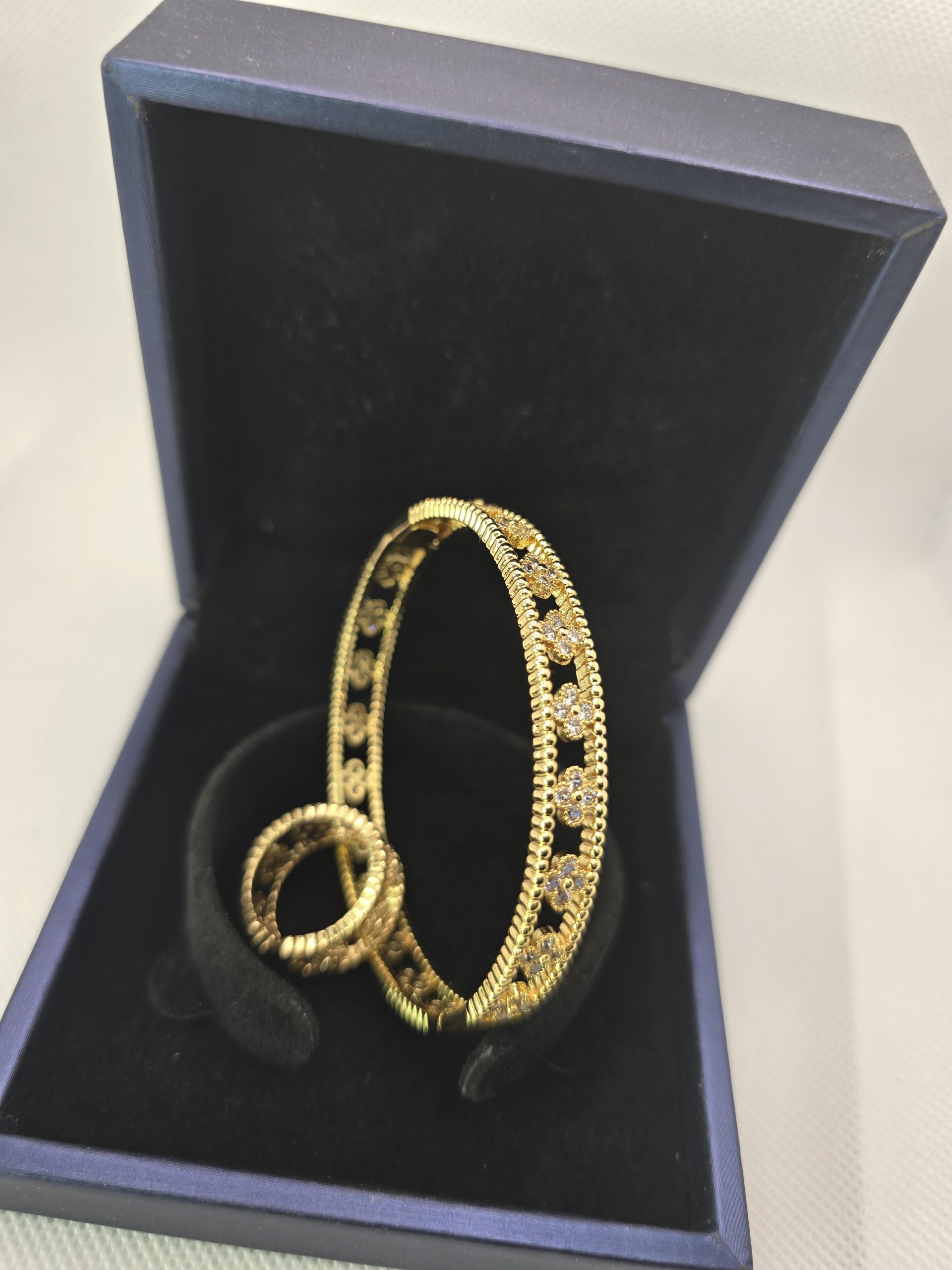Gold-Plated bracelet and earrings