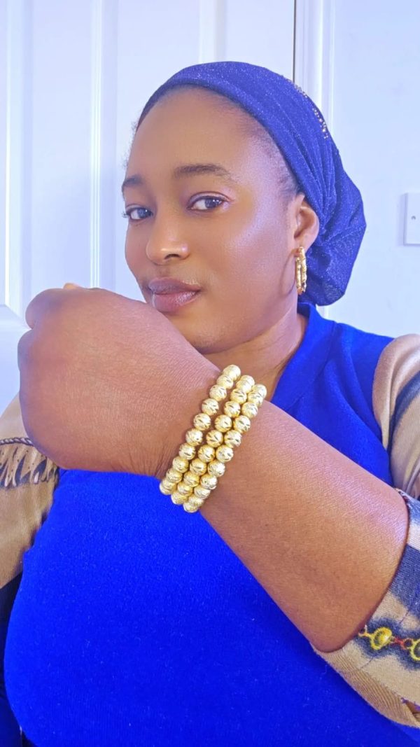 gold pleated bracelet  for women jewelry - Image 2