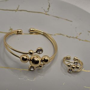 Non tarnish bracelet with ring