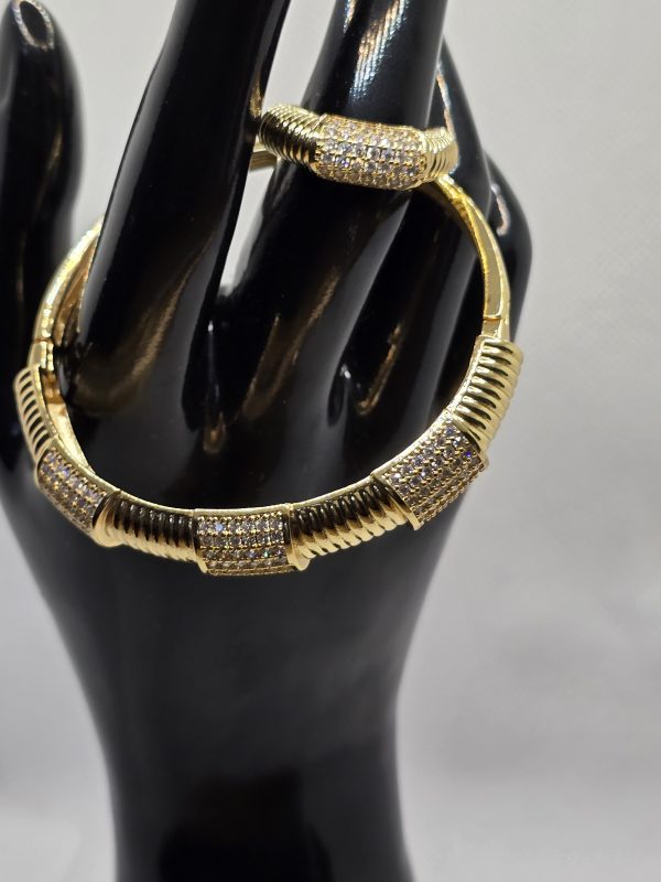 Non-tarnish bracelets with ring