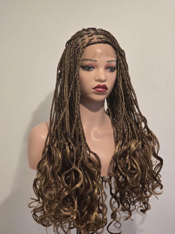 French curl braided wigs
