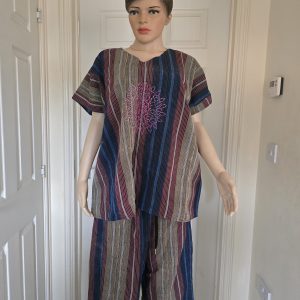 Aso oke top.and trouser available in size 12,14