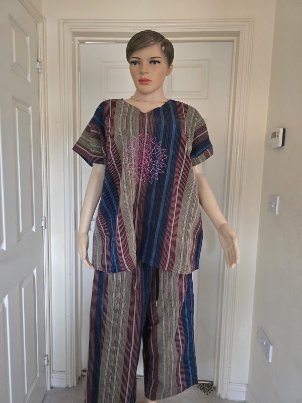 Aso oke top.and trouser available in size 12,14