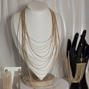 3 tone Non-tarnish jewelry set