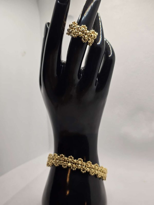 Non-tarnish bracelets with ring