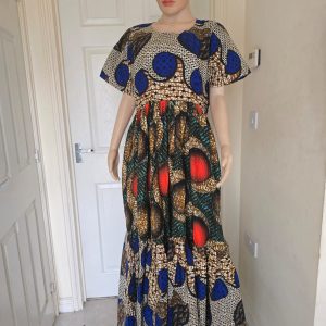 3 step.flare.ankara gown, 12,14,16
