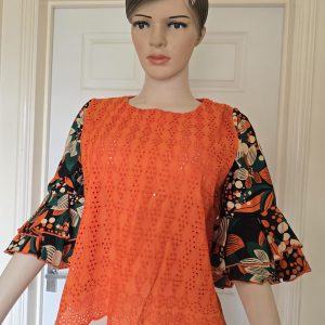 Dry lace with ankara